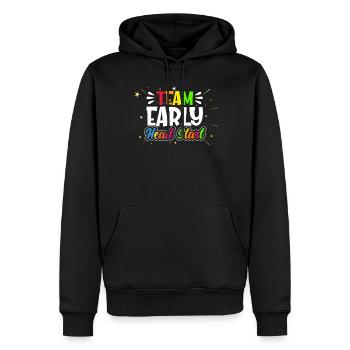 Team Early Head Start - Men’s Premium Organic Hoodie - black - Front - Nico (187cm)