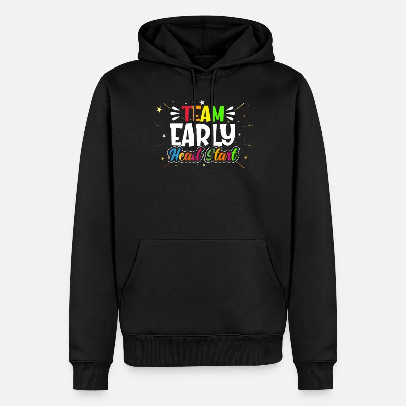 Team Early Head Start - Männer Premium Bio Hoodie - Schwarz