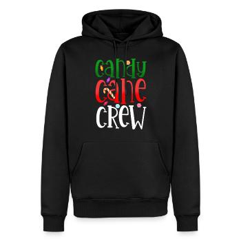 Candy Cane Crew - Sweat à capuche Premium bio Homme - noir - Devant - Nico (187cm)