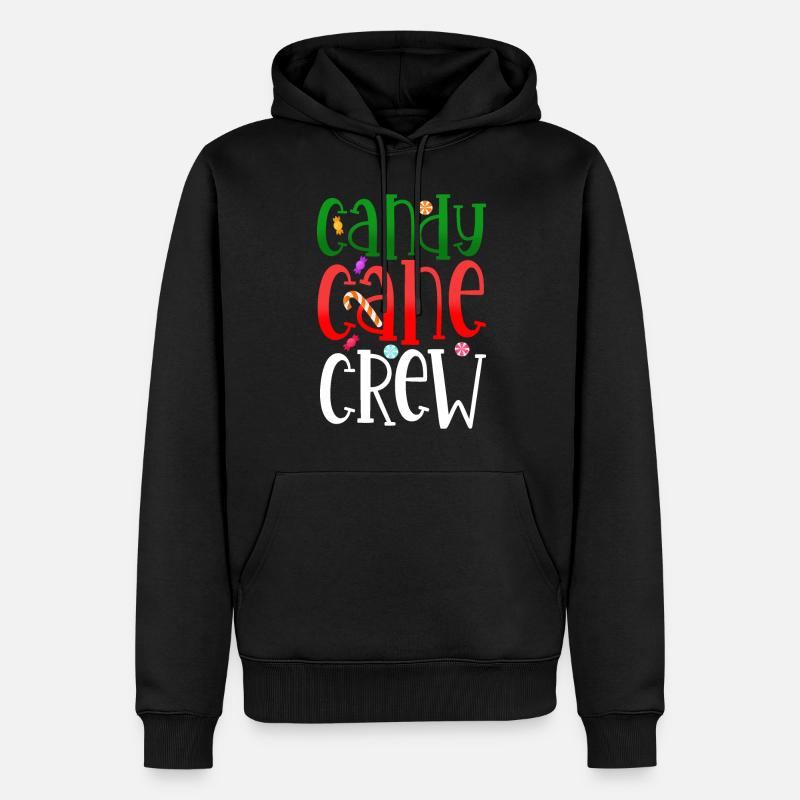 Candy Cane Crew - Sweat à capuche Premium bio Homme - noir