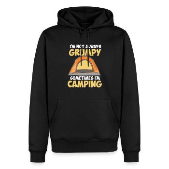 Je ne suis pas toujours parfois je suis Camping Camper - Sweat à capuche Premium bio Homme - noir - Devant - Nico (187cm)