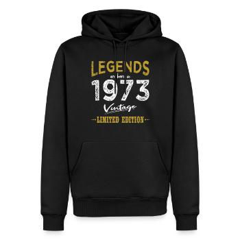 50. Geburtstag Legends 1973 Vintage 1973 - Männer Premium Bio Hoodie - Schwarz - Vorne - Nico (187cm)