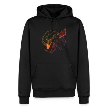 Akustikgitarre Vintage gitarre - Männer Premium Bio Hoodie - Schwarz - Vorne - Nico (187cm)