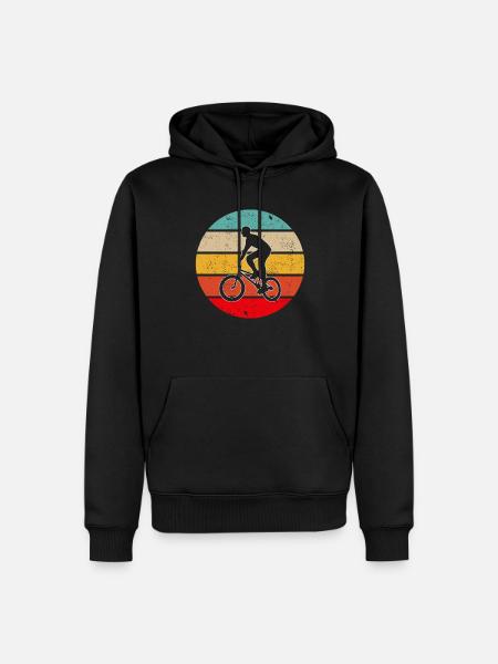 BMX Rétro - Sweat à capuche Premium bio Homme - noir