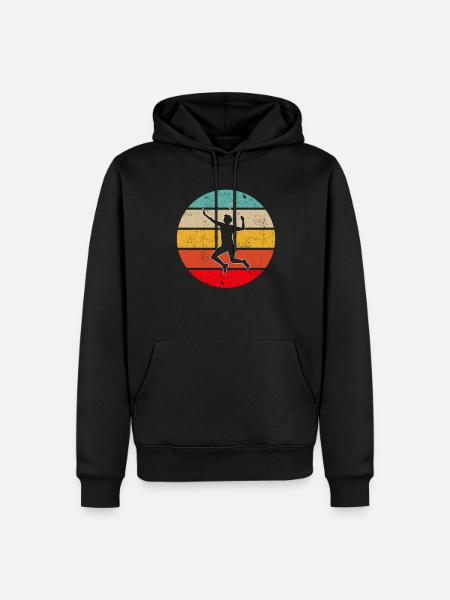 Badminton Retro - Men’s Premium Organic Hoodie - black