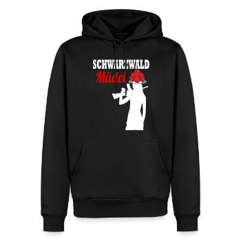 Bollenhut Schwarzwaldmädel Schwarzwald - Männer Premium Bio Hoodie - Schwarz - Vorne - Nico (187cm)