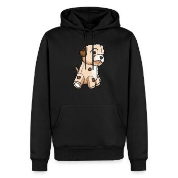 Maltipoo Dog Cuddly Toy - Sweat à capuche Premium bio Homme - noir - Devant - Nico (187cm)