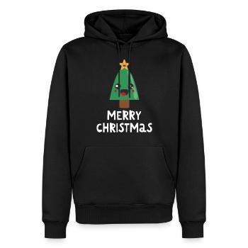 Merry Christmas Lustiges Weihnachtsshirt - Männer Premium Bio Hoodie - Schwarz - Vorne - Nico (187cm)