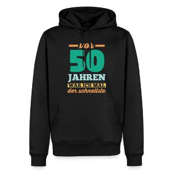 Fünfzig 50 Jahre Fünfzigster Geburtstag - Männer Premium Bio Hoodie - Schwarz - Vorne - Nico (187cm)