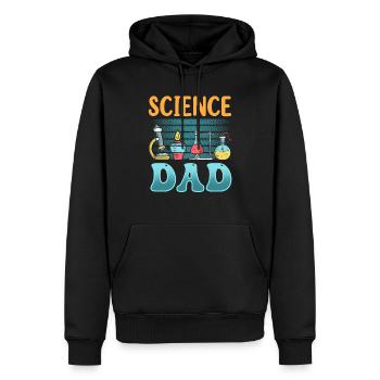 Science Papa Science Team Scientifiques - Sweat à capuche Premium bio Homme - noir - Devant - Nico (187cm)