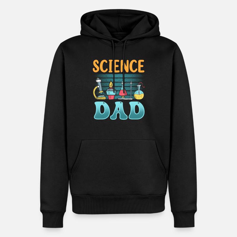 Science Papa Science Team Scientifiques - Sweat à capuche Premium bio Homme - noir