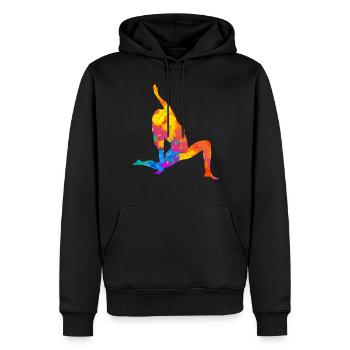 Yoga Yoga Yoga Femmes Cadeau - Sweat à capuche Premium bio Homme - noir - Devant - Nico (187cm)