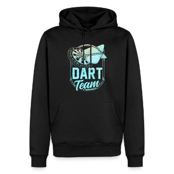 Dart Team Dartverein Darts Dartmannschaft - Männer Premium Bio Hoodie - Schwarz - Vorne - Nico (187cm)