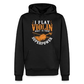 Violin Violinist Vintage I Play - Männer Premium Bio Hoodie - Schwarz - Vorne - Nico (187cm)