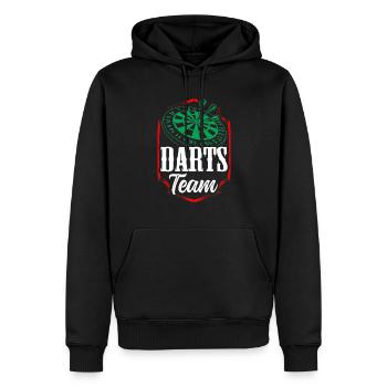 Darts Team Dartverein Dart Dartmannschaft - Männer Premium Bio Hoodie - Schwarz - Vorne - Nico (187cm)