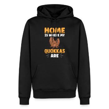 Quokka est ma maison Mars Australie - Sweat à capuche Premium bio Homme - noir - Devant - Nico (187cm)