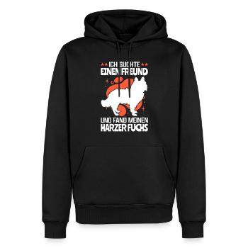 Fand meinen Harzer Fuchs Hütehund - Männer Premium Bio Hoodie - Schwarz - Vorne - Nico (187cm)