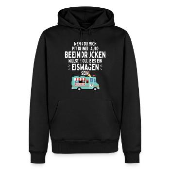 Eis Liebhaber Mich Mit Auto Beeindrucken Eiswagen - Männer Premium Bio Hoodie - Schwarz - Vorne - Nico (187cm)