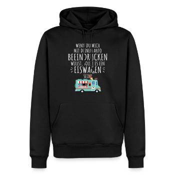 Eis Liebhaber Mich Mit Auto Beeindrucken Eiswagen - Männer Premium Bio Hoodie - Schwarz - Vorne - Nico (187cm)