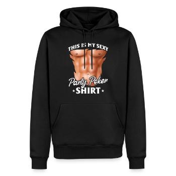 Joueur de poker - Ceci est ma chemise de poker de fête sexy p - Sweat à capuche Premium bio Homme - noir - Devant - Nico (187cm)