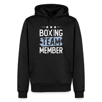 Boxing Team - Men’s Premium Organic Hoodie - black - Front - Nico (187cm)