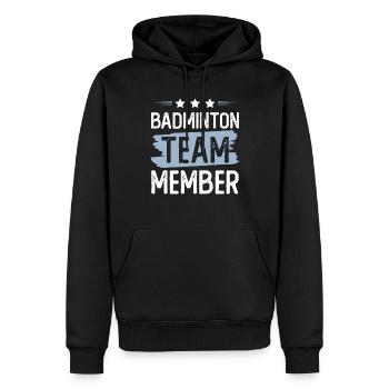 Badminton Team - Männer Premium Bio Hoodie - Schwarz - Vorne - Nico (187cm)