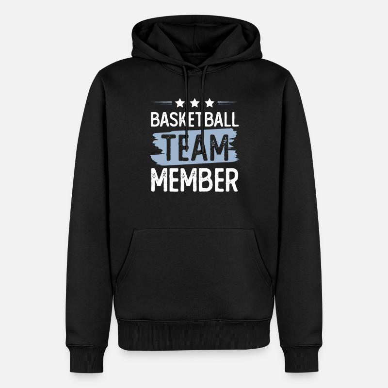 Équipe de basket-ball - Sweat à capuche Premium bio Homme - noir