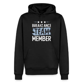 Équipe de breakdance - Sweat à capuche Premium bio Homme - noir - Devant - Nico (187cm)