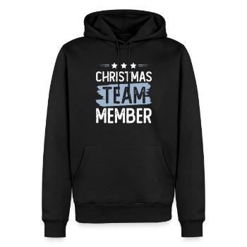 Équipe de Noël - Sweat à capuche Premium bio Homme - noir - Devant - Nico (187cm)