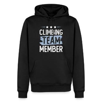 Climbing Team - Männer Premium Bio Hoodie - Schwarz - Vorne - Nico (187cm)