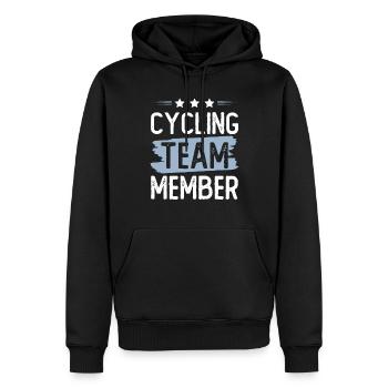 Cycling Team - Männer Premium Bio Hoodie - Schwarz - Vorne - Nico (187cm)