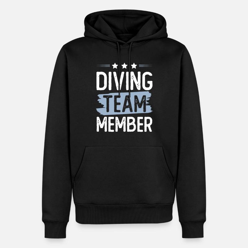 Équipe de plongée - Sweat à capuche Premium bio Homme - noir