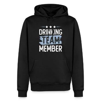 Drinking Team - Men’s Premium Organic Hoodie - black - Front - Nico (187cm)