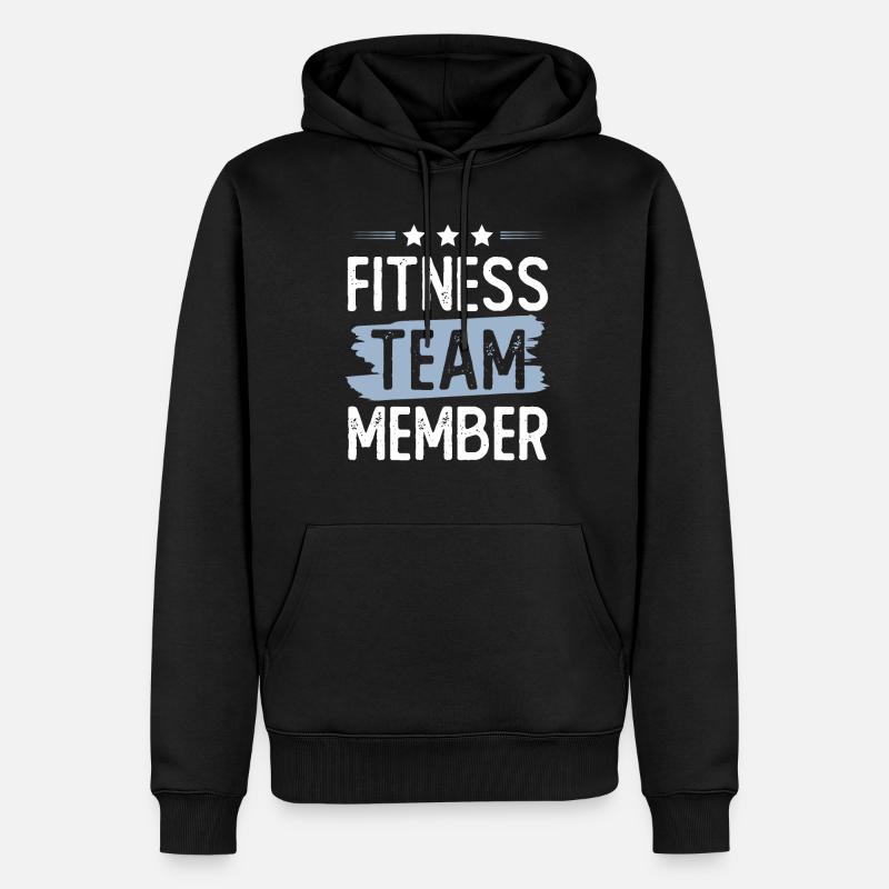 Équipe de conditionnement physique - Sweat à capuche Premium bio Homme - noir