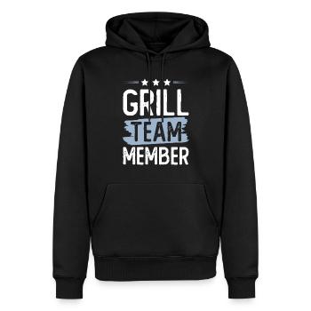 Grill Team - Männer Premium Bio Hoodie - Schwarz - Vorne - Nico (187cm)