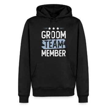 Groom Team - Männer Premium Bio Hoodie - Schwarz - Vorne - Nico (187cm)