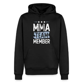 Mma Team - Männer Premium Bio Hoodie - Schwarz - Vorne - Nico (187cm)