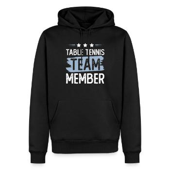 Table Tennis Team - Männer Premium Bio Hoodie - Schwarz - Vorne - Nico (187cm)