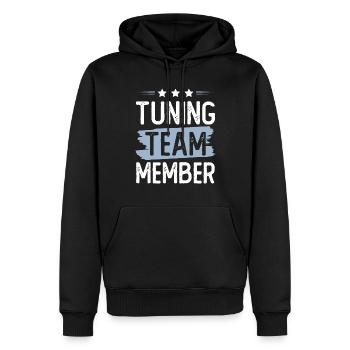 Équipe de tuning - Sweat à capuche Premium bio Homme - noir - Devant - Nico (187cm)