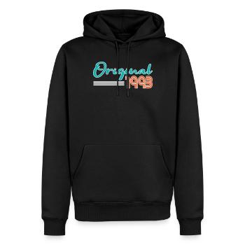 30. Geburtstag Jahrgang 1993 Original 1993 - Männer Premium Bio Hoodie - Schwarz - Vorne - Nico (187cm)