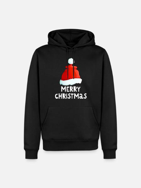 Merry Christmas Lustiges Weihnachtsshirt - Männer Premium Bio Hoodie - Schwarz