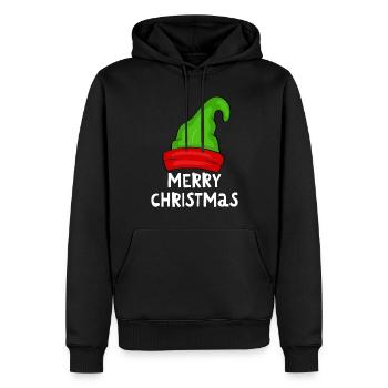 Joyeux Noël Drôle de Chemise de Noël - Sweat à capuche Premium bio Homme - noir - Devant - Nico (187cm)