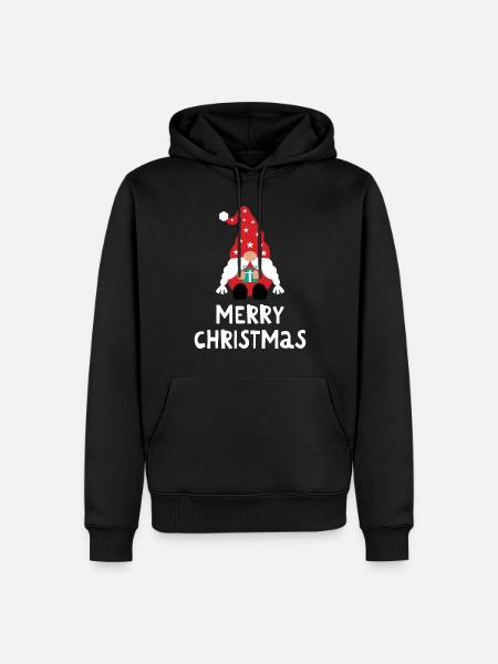 Merry Christmas Lustiges Weihnachtsshirt - Männer Premium Bio Hoodie - Schwarz
