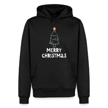 Merry Christmas Lustiges Weihnachtsshirt - Männer Premium Bio Hoodie - Schwarz - Vorne - Nico (187cm)