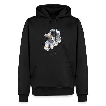 Astronaut Weltraum Schach Figur Dame Nerd - Männer Premium Bio Hoodie - Schwarz - Vorne - Nico (187cm)