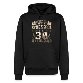 Taxidermistes 30e anniversaire Taxidermistes - Sweat à capuche Premium bio Homme - noir - Devant - Nico (187cm)
