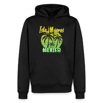 Isla Mujeres Mexico - Men’s Premium Organic Hoodie - black - Front - Nico (187cm)