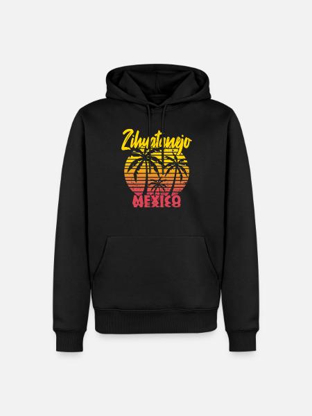 Zihuatanejo Mexico - Männer Premium Bio Hoodie - Schwarz