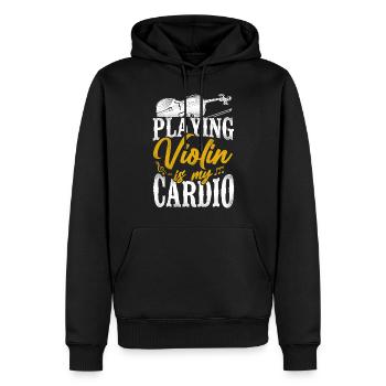 Violin Violinist Vintage Playing - Männer Premium Bio Hoodie - Schwarz - Vorne - Nico (187cm)