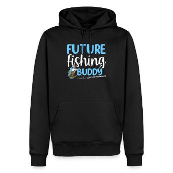 Future fishing buddy fishing friend angler - Men’s Premium Organic Hoodie - black - Front - Nico (187cm)